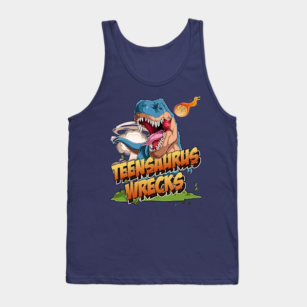 Teensaurus Wrecks Tank Top by OldTony